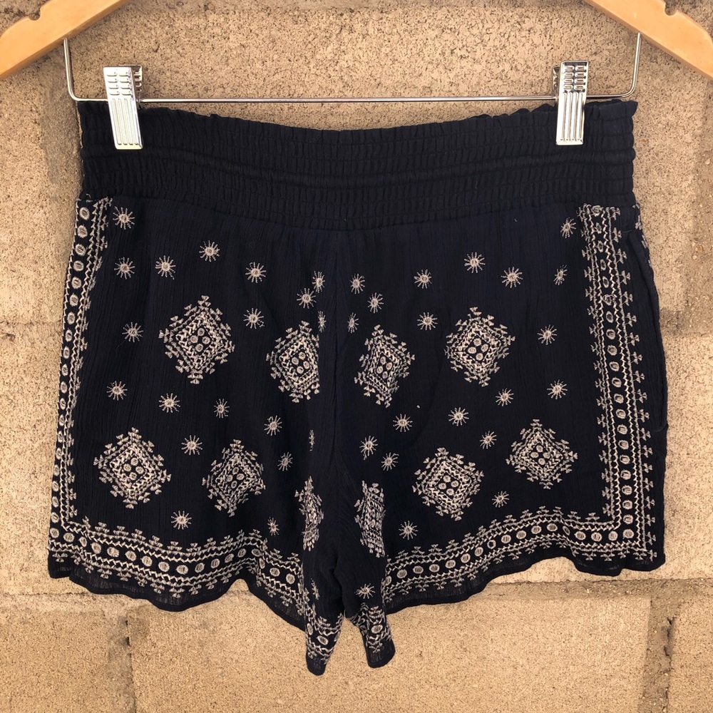 J Crew Embroidered Mosaic Pull- On Shorts